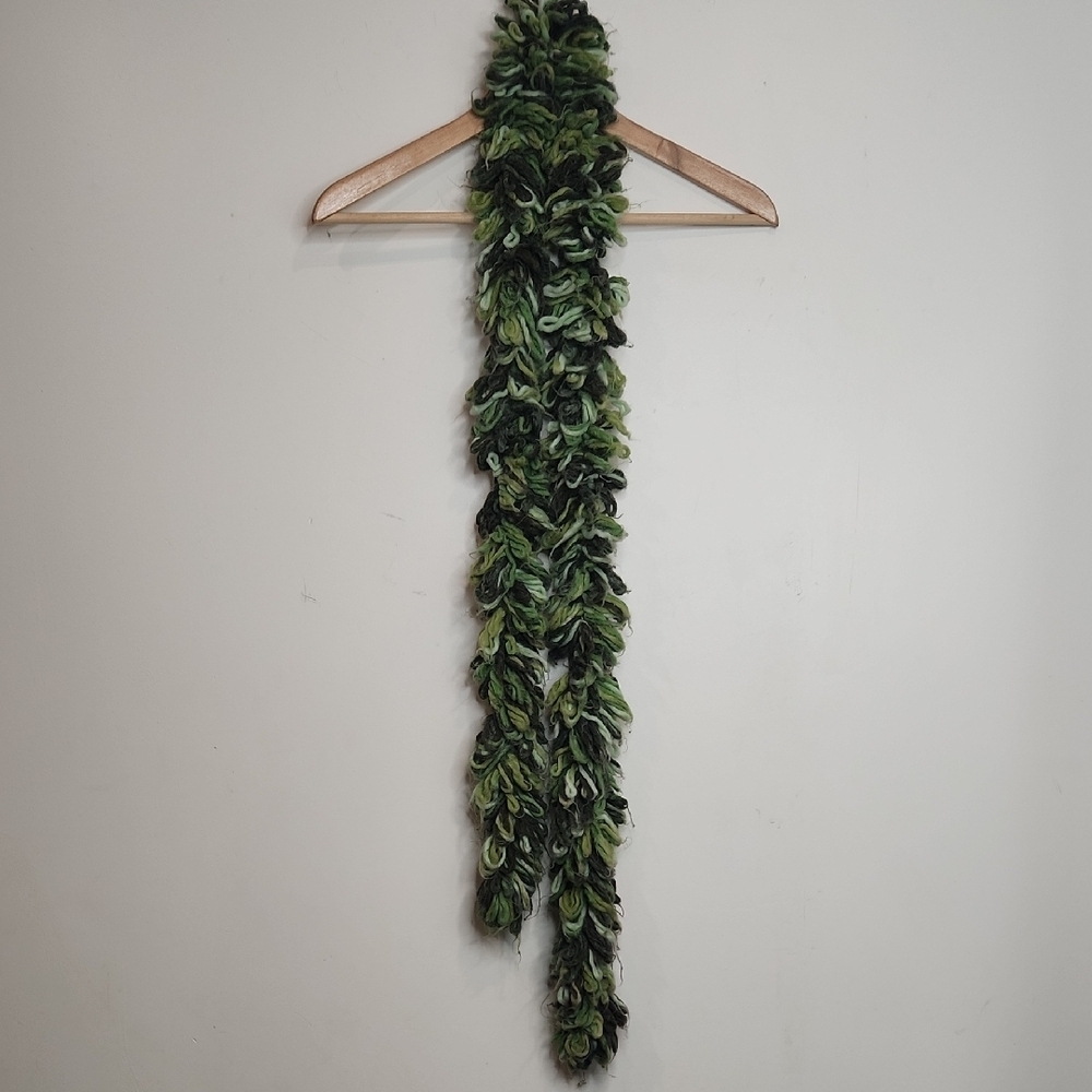 Green Textured Scarf